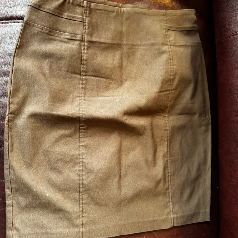 Tribal Tan Pencil Skirt - Classic Camel Tone